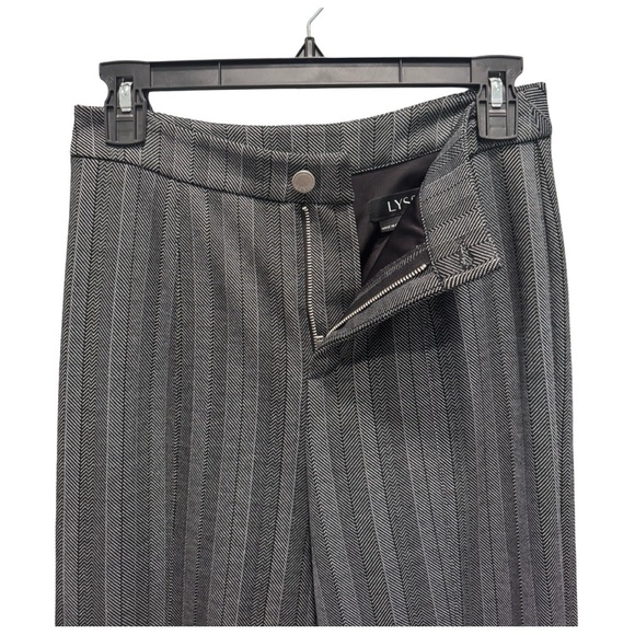 Lysse Women's Herringbone Wide-Leg Dress Pants. Black, Gray Size Small - Picture 6 of 11
